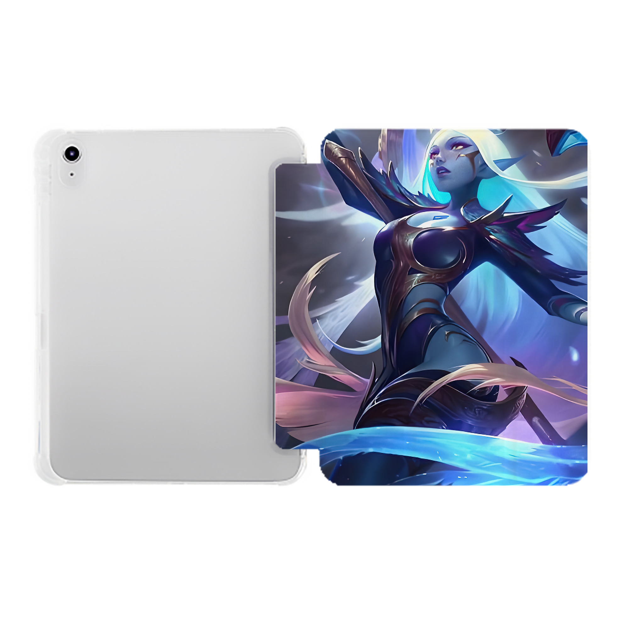 （画像用） リーグ・オブ・レジェンド League of Legends LOL IPad ケース ペン収納付き 三つ折りスタンド PUレザー×シリコン 対応機種9.5/10.5/10.9インチ